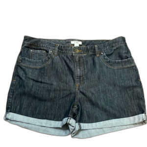 Cato Blue Jean Shorts Relaxed Fit Rolled Hem